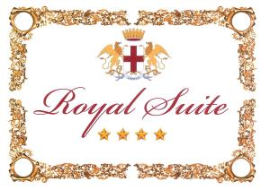 热那亚皇家套房旅馆的皇冠和十字的皇室属性框架和正文皇家礼品