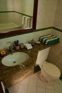 雅加达The Residences at Puri Casablanca的一间带水槽和卫生间的浴室