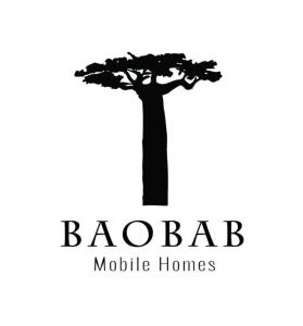 比奥格勒·纳·莫鲁Baobab Mobile Homes的baobab移动房屋的黑白标志