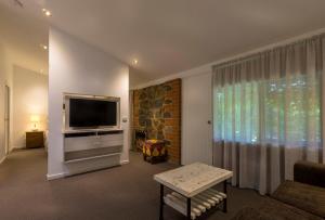 布赖特Bright Mystic Valley的客厅配有平面电视和沙发。