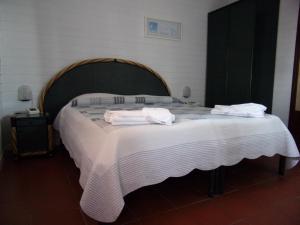 莱里奇菲娅其尔诺酒店的一间卧室配有一张大床和毛巾