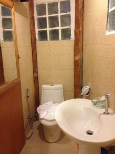 慕斯考艾Treasure Inn Khaoyai的一间带卫生间和水槽的浴室