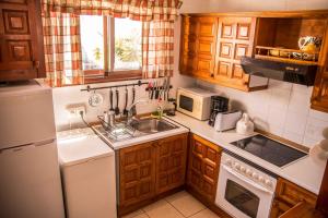 美洲海滩Apartment Paraiso Royal的一间带水槽和冰箱的小厨房