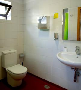 El Bailadero蒙特斯阿娜加旅舍的一间带卫生间和水槽的浴室