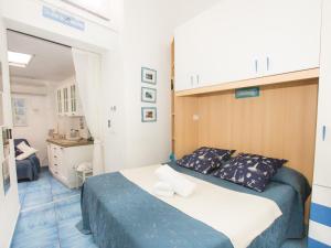 蒙特罗索阿尔马雷阿卡达香草酒店的一间小卧室,配有一张床和一张书桌