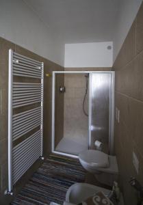 梅扎诺Casa Vanna的带淋浴和卫生间的小浴室