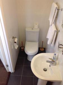 罗姆福特Repton Private Hotel的浴室配有白色卫生间和盥洗盆。