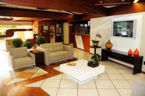 塞拉内格拉塞拉内格拉帕拉迪阿姆酒店的带沙发和电视的客厅