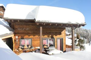 贝特默阿尔卑瓦卡蒂普旅舍的雪地小木屋