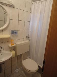 斯拉诺帕夫科维奇旅馆的浴室配有白色卫生间和盥洗盆。