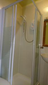 罗撒西Sunnyside House的带淋浴和盥洗盆的浴室