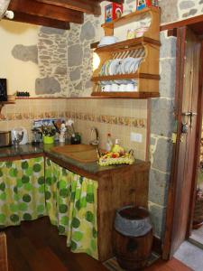 阿古伊梅斯Casa Emblemática La Pileta - Doramas的厨房配有水槽和台面