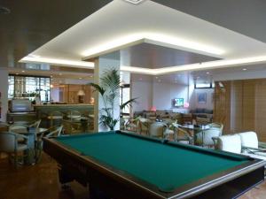 利尼亚诺萨比亚多罗乌诺码头酒店的带酒吧的客房内的台球桌