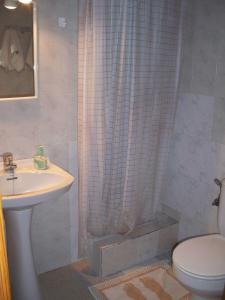 伊斯费古耶拉尔海滩拉斯特雷斯戈朗德里纳斯酒店的一间带水槽、卫生间和淋浴的浴室