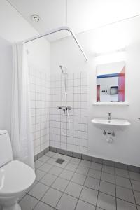 沃尔丁堡沃尔丁堡大宿舍酒店的一间带卫生间和水槽的浴室