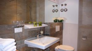 加尔米施-帕滕基兴Apartment Xenia的一间带水槽和卫生间的浴室