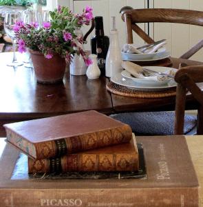 弗朗斯胡克The Cottage @ Montpellier的两本书坐在桌子上