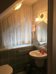 诺维斯莫克维克我的朋友别墅旅馆的一间带水槽、卫生间和镜子的浴室