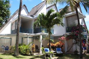 佩雷贝勒蓝鸟住宿加早餐旅馆的前面有棕榈树的房子