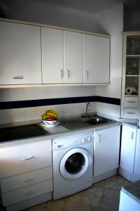 拉海瑞德拉Rosa Nautica 301的厨房配有洗衣机和水槽