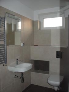 布科维纳-塔钱斯卡林姆巴民宿的一间带水槽和卫生间的浴室