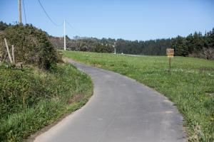 EaCasa Rural Andutza的田间中一条 ⁇ 绕的道路