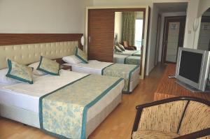 阿拉尼亚布鲁戴蒙德奥尔亚酒店的酒店客房设有两张床和电视。