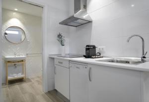 nQn Aparts & Suites Madrid的厨房或小厨房