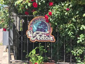 CossatoDa Felicia的红玫瑰门上的标志