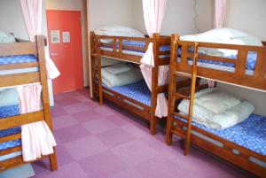 高石市大阪国际青年旅舍的宿舍内带四张双层床的房间