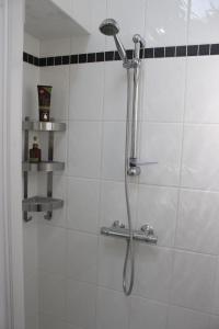 蒙蒂尼亚克Le Studio的浴室内配有淋浴和头顶淋浴