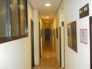 圣费尔南多罗马酒店 的医院走廊,有长长的走廊