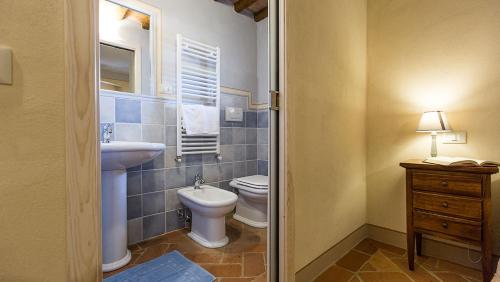 基亚恩尼Borgo Pie' di Gamboi的一间带卫生间和水槽的浴室