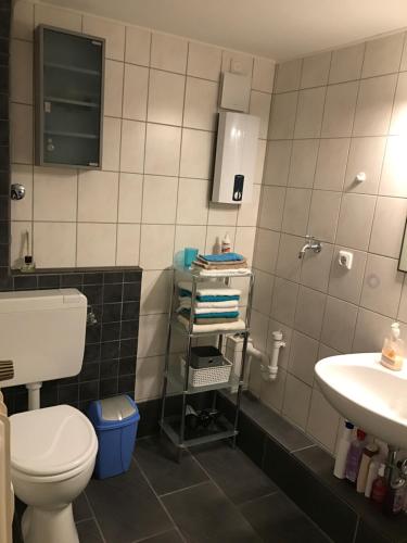 门兴格拉德巴赫Apartment Lori的一间带卫生间和水槽的浴室