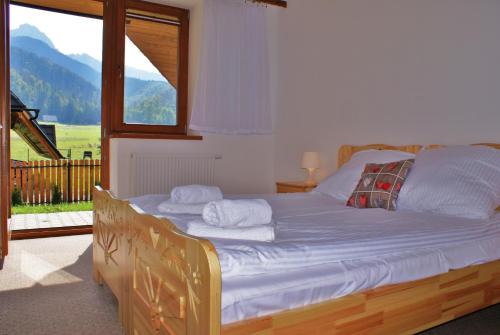 扎科帕内Willa Mnich的山景卧室 - 带1张床