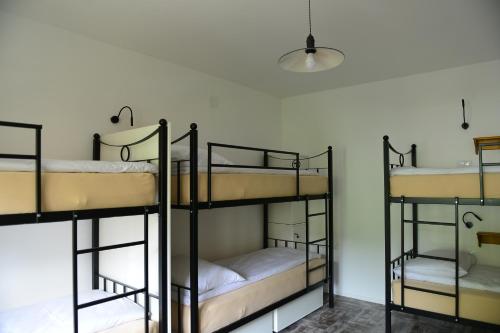 Hostel Hildegarden客房内的一张或多张双层床