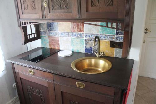 维尔扬迪来宾公寓的一间带水槽和台面的浴室