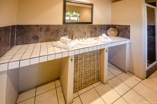 圣卢西亚里迪克里奇酒店的一间带水槽和镜子的浴室