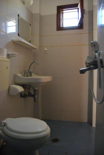 佩里萨阿波罗客房旅馆的一间带卫生间和水槽的浴室