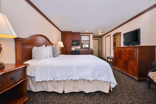 桑德波因特贝斯特韦斯特厄齐沃特度假村酒店的配有一张床和一台平面电视的酒店客房
