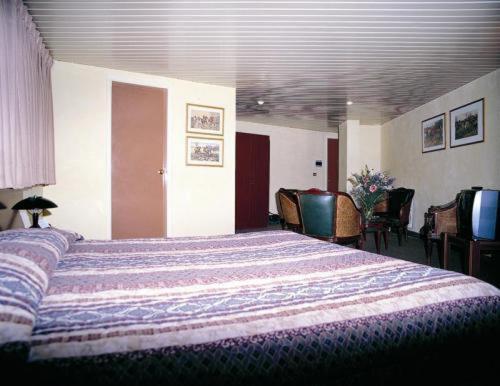 布罗马纳克里隆酒店的一间卧室,卧室内配有一张大床