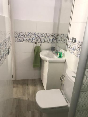 法塔加加那利伊利莎酒店的一间带卫生间和水槽的小浴室