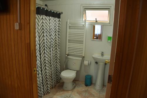 纳塔列斯港卡瓦尼亚斯巴塔哥尼亚英斯图公寓的一间带卫生间和水槽的浴室