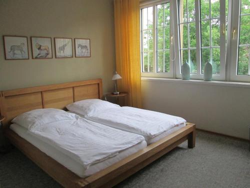 Pension Haus Waldfeucht客房内的一张或多张床位