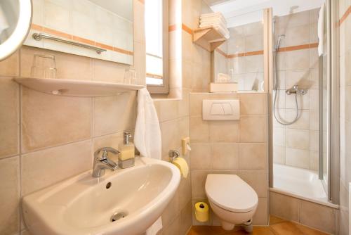 鲁斯特阿恩特伽尼酒店的一间带水槽和卫生间的小浴室