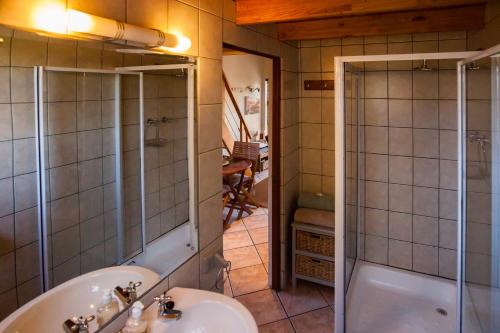 斯特兰德Theebos的一间带水槽和淋浴的浴室