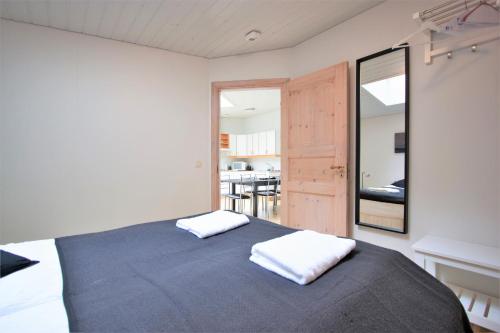Odinn Reykjavik Odinsgata Apartments客房内的一张或多张床位