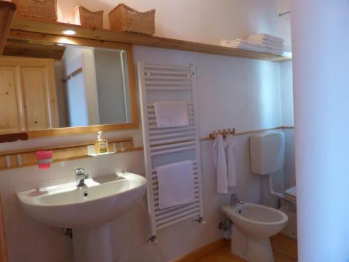 基亚瓦里Belvedere Lodge的一间带水槽、卫生间和镜子的浴室