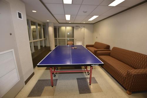 伦敦Residence & Conference Centre - London的一张带两张沙发的乒乓球桌