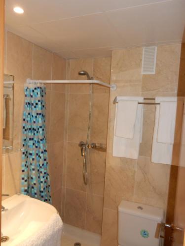 阿罗约德拉迷雅Benalmadena Hill Views 1B的带淋浴和卫生间的浴室